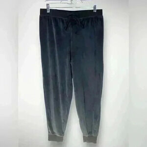 Womens Grey Velour Pants Size Medium by Honeydew